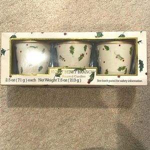 Holly Berry Branch set of 3 candles